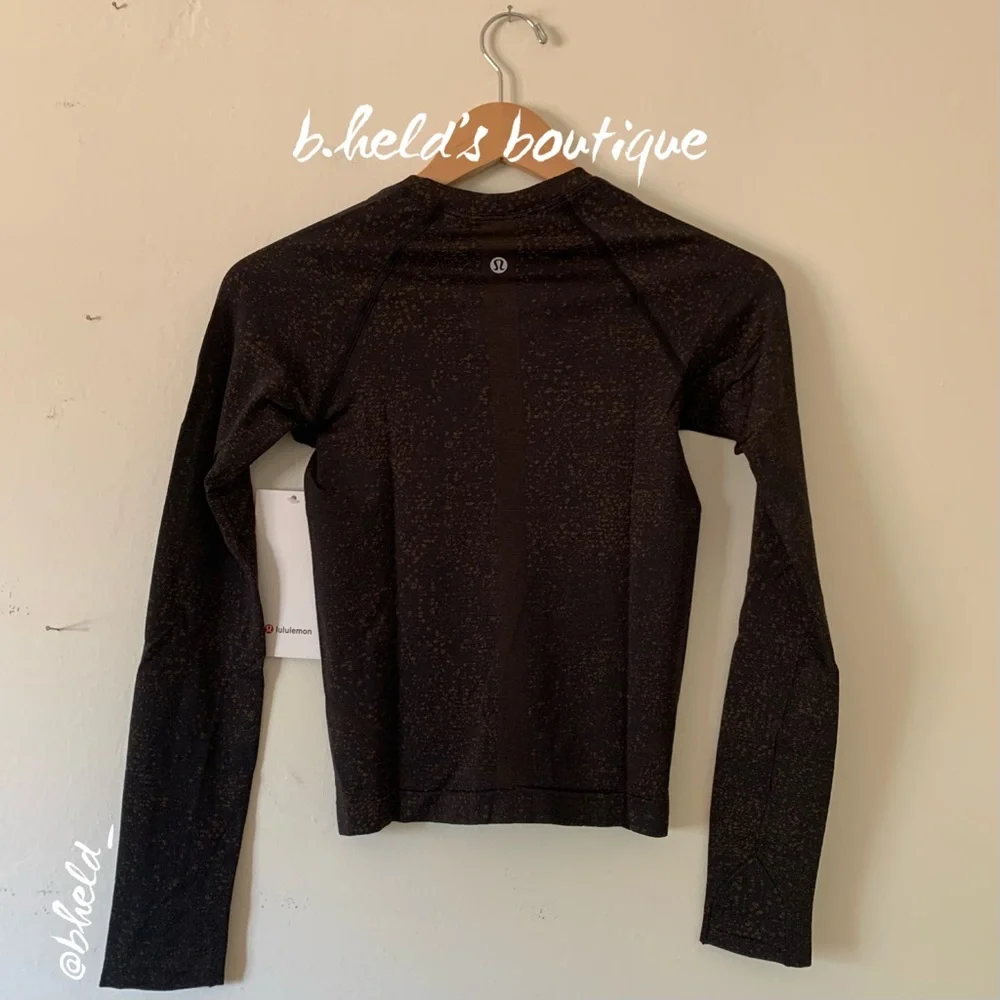 lululemon Swiftly Tech Long Sleeve Shirt 2.0 *Race Length Black Artifact Sz2 NWT - Picture 9 of 12
